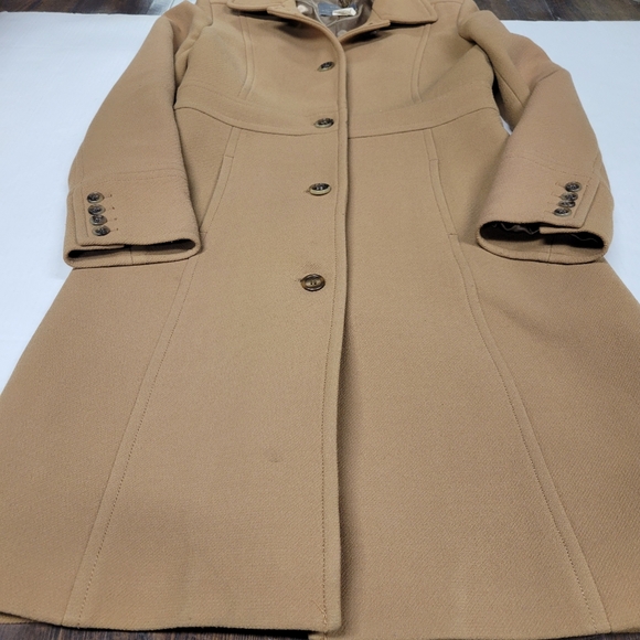 J. Crew Tan Women’s Wool Blend Italian Double Cloth Coat Lady Day Coat Tan Camel - Picture 3 of 11